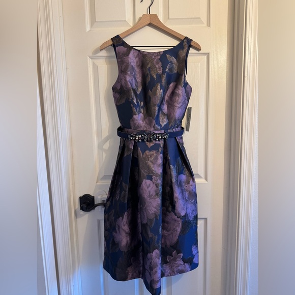 Eliza J Dress Size 6 - Purple Formal Midi Dress NWT - Picture 2 of 9